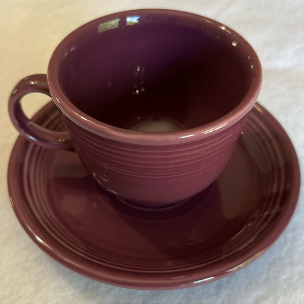 FIESTAWARE Teacup and Saucer. Purple